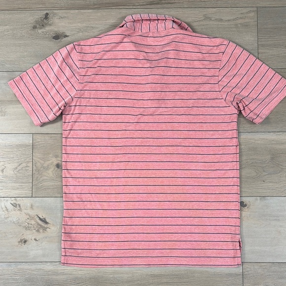 Southern Marsh Men's Short Sleeve Pink Striped Berkeley Performance Polo Shirt - Picture 9 of 10